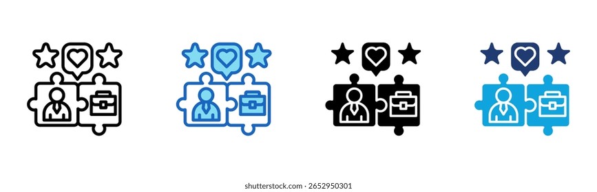 Ícone de Correspondência de Função Ilustração do vetor de vários estilos