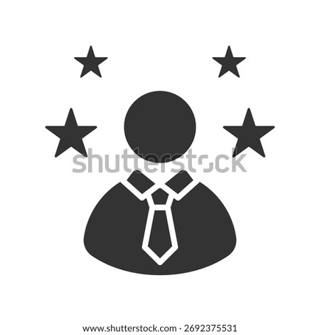 Role Model Glyph Icon Vector Illustration