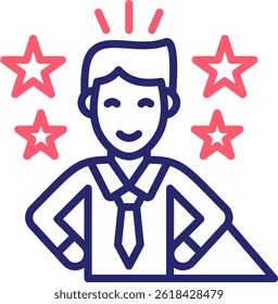 Role Model Icon Color Vector Illustration