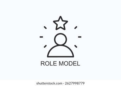 Role Model Icon Or Logo Isolated Vector Illustration
