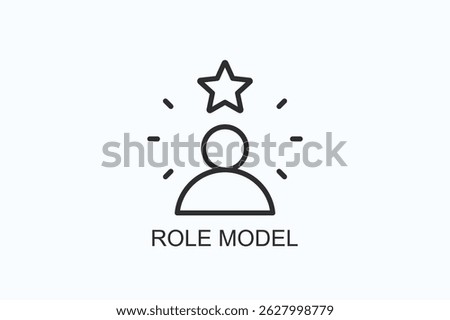 Role Model Icon Or Logo Isolated Vector Illustration