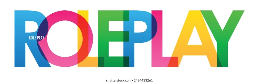 ROLE PLAY colorful vector typography banner, Colorful graffiti vector background