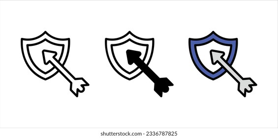 Role Play Game icon design with white background stock illustration