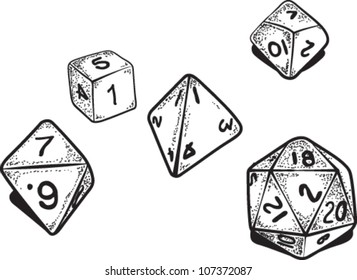 Role Playing Dice Illustration