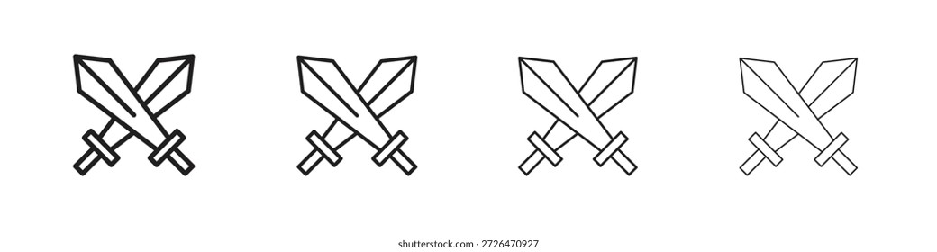 Role playing game icon outline trend modern simple versions