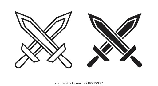 Icono de juego de rol. Símbolo, ilustración del logotipo. conjunto de iconos gráficos