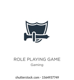 Role Playing Game Icon Vector. Trendy Flat Role Playing Game Icon From Gaming Collection Isolated On White Background. Vector Illustration Can Be Used For Web And Mobile Graphic Design, Logo, Eps10