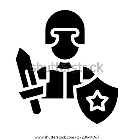 Role Playing Icon Glyph Style Vector Illustration