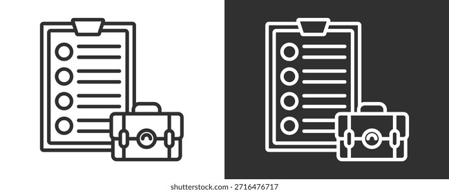Conjunto De Iconos De Requisito De Papel Colección De Vector Aislada En Blanco Y Negro