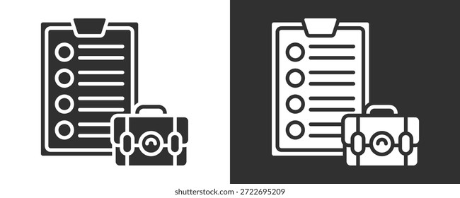 Conjunto De Iconos De Requisito De Papel Colección De Vector Aislada En Blanco Y Negro