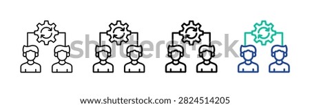 Roles Icon Collection Different Style Outline