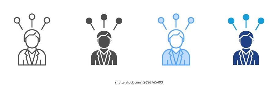 Roles Icon Set Multiple Style Collection