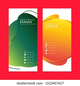 roll up abstract banner design template. design for web banner or print.