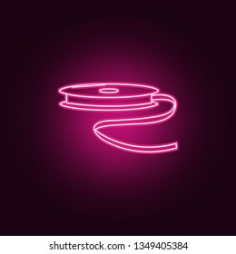 Roll of adhesive tape icon. Elements of Handmade in neon style icons. Simple icon for websites, web design, mobile app, info graphics