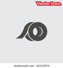Roll of adhesive tape icon isolated sign symbol and flat style for app, web and digital design. Vector illustration.