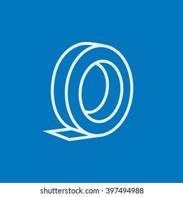 Roll of adhesive tape line icon.