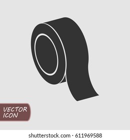 Roll of adhesive tape line icon