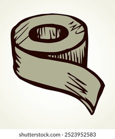 Roll of adhesive tape. Vector drawing