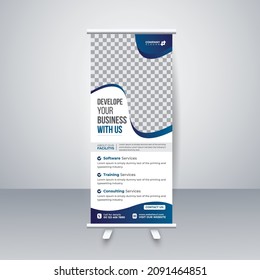 Acumular el diseño de la plantilla del stand de publicidad. carteles x de tablero de señalización vertical, banner de bandera. gráficos de información, fondo de diseño