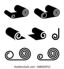 roll of anything black symbol vector