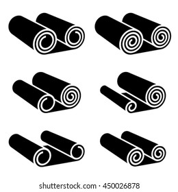 roll of anything black symbol vector