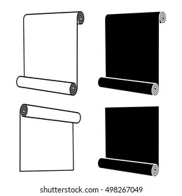 roll of anything black symbol vector