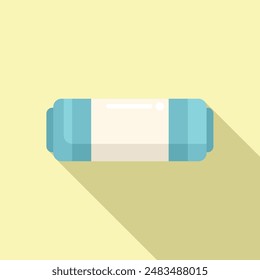 Roll of bags for trash icon flat vector. Recycle material. Eco sacks