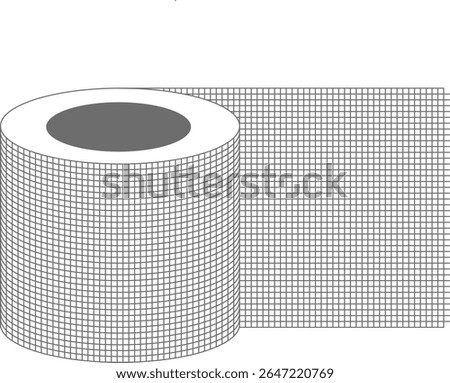 Roll Bandage Outline Icon – Medical Wound Dressing Vector
