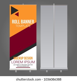 Roll Banner Abstract Mockup Template