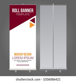 Roll Banner Abstract Mockup Template