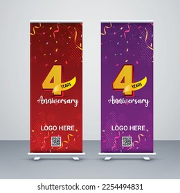 Roll Up Banner, Anniversary Celebration, Anniversary Rollup presentation, Standee banner