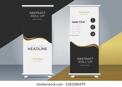 Roll Up Banner with Diagonal Cutout for Image 691110 Vector Art at