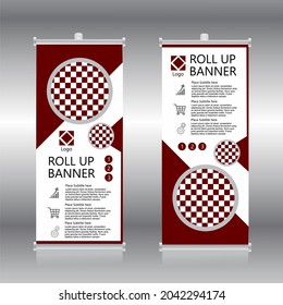 Diseño de la plantilla de folleto de la pancarta Rolling Up