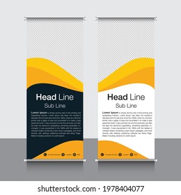 roll up banner, brochure, flyer, banner design, industrial, company, template, vector, abstract, line pattern background, modern x-banner, pull up banner,  rectangle size banner.