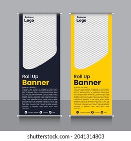 roll up banner, brochure, flyer, banner design, industrial, company, template, vector, abstract, line pattern background, modern x-banner, pull-up banner,  rectangle size banner.