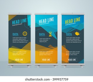 Roll Up Banner with Bubble Speech. Vector illustration