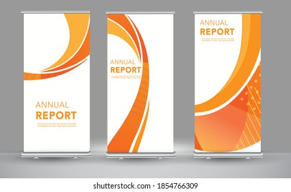Roll up banner colors gradient line wave standee business brochure template design. Vertical Abstract colorful geometric texture background Can be adapt to Brochure, Report, Magazine, Poster.