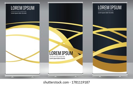 Roll up banner colors shape standee business brochure template design. Vertical Abstract colorful geometric texture background Can be adapt to Brochure, Report, Magazine, Poster.