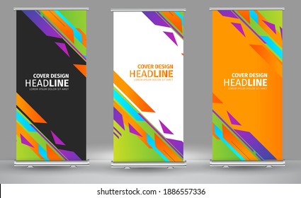 Acumular colores de banner para dar forma al diseño de plantillas de folletos empresariales estándar. Resumen vertical color de fondo de textura geométrica puede adaptarse a Folleto, Informe, Revista, Afiche.