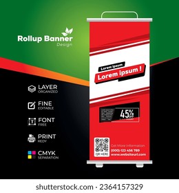 Roll up banner desgin template simple 