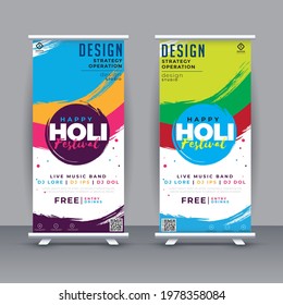 Roll up banner design for a business banner. presentation modern publication x-banner, layout in rectangle size. Illustration vector template