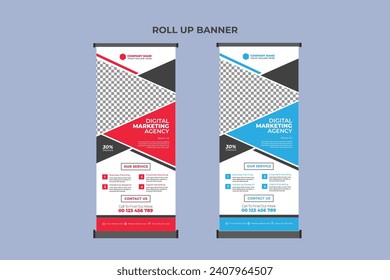 Roll Up Banner Design Business Template