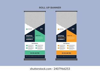 Roll Up Banner Design Business Template