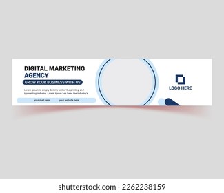 roll up banner design for digital marketing agency in white color