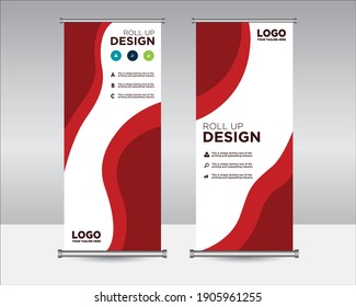 diseño de pancartas de enrollado Vector de plantilla vertical editable, fondo abstracto, pancarta x moderna y banner de bandera