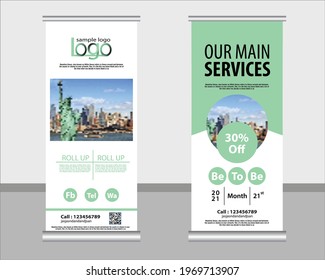 Diseño de pancartas de despliegue Vector de plantilla vertical editable, pancarta x y banner moderno, ilustración vectorial