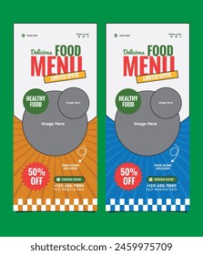 Roll Up Banner Design. Food Menu Banner Design. Menu Banner. Rollup. Banner. Food Background. Background. Social Media Post.