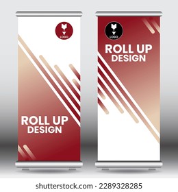 Bannerdesign-Muster nach oben aufrollen - Anzeigevorlage