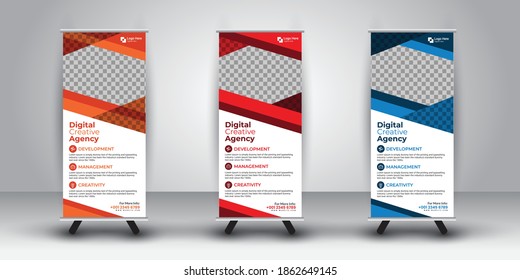 Roll up Banner Design Multiple Style
