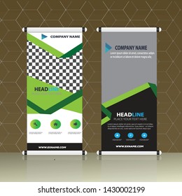Roll up banner design print template